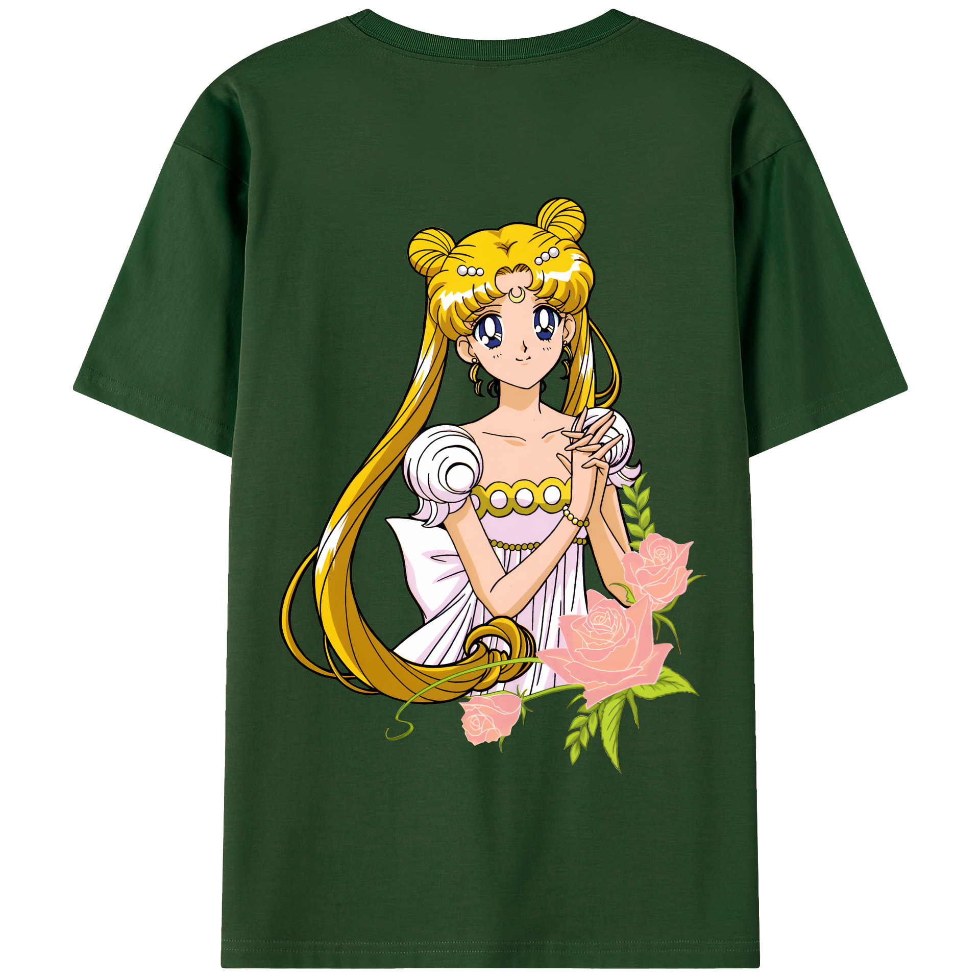 （画像用） 美少女戦士セーラームーン 愛野 美奈子 あいの みなこ Sailor Moon Aino Minako 綿100％半袖Tシャツ（背面プリント）